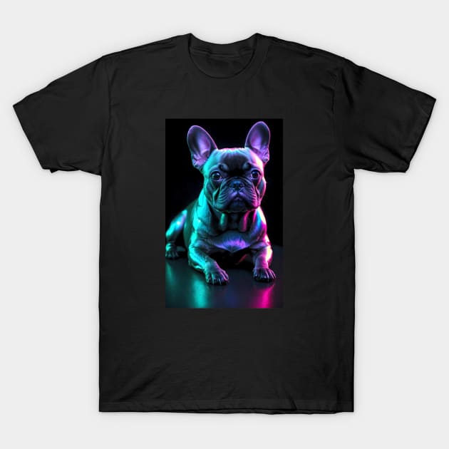 Cyber Punk Glow French Bulldog T-Shirt by CandyApparel